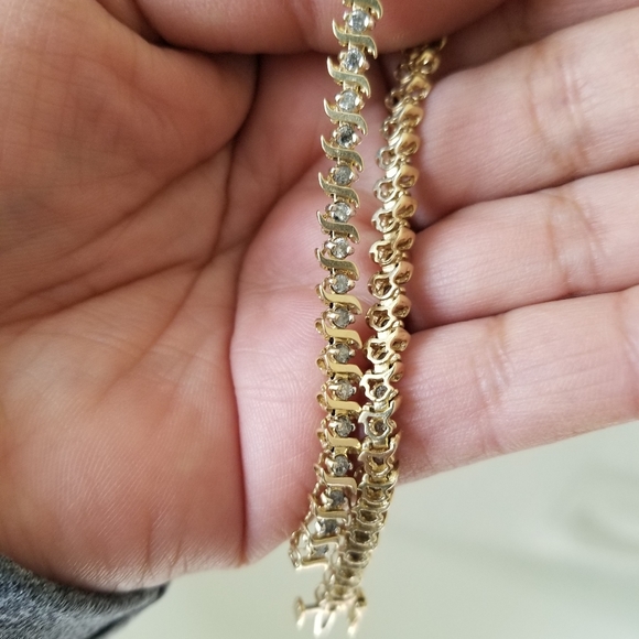 Sale! 10k Gold Tennis Diamond Carats Bracelet - Picture 16 of 16